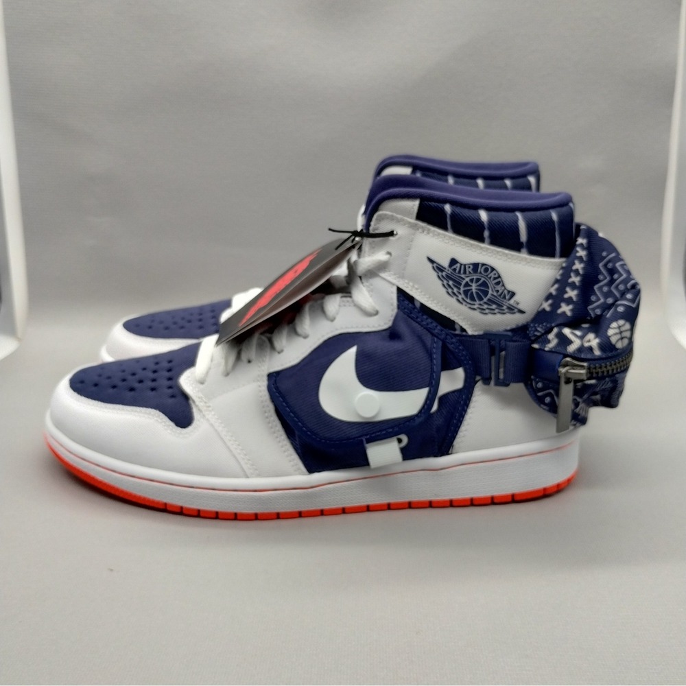 Air Jordan 1 Retro High Utility Quai 54 Mens Size 10 Fashion Sneaker‎ White Blue